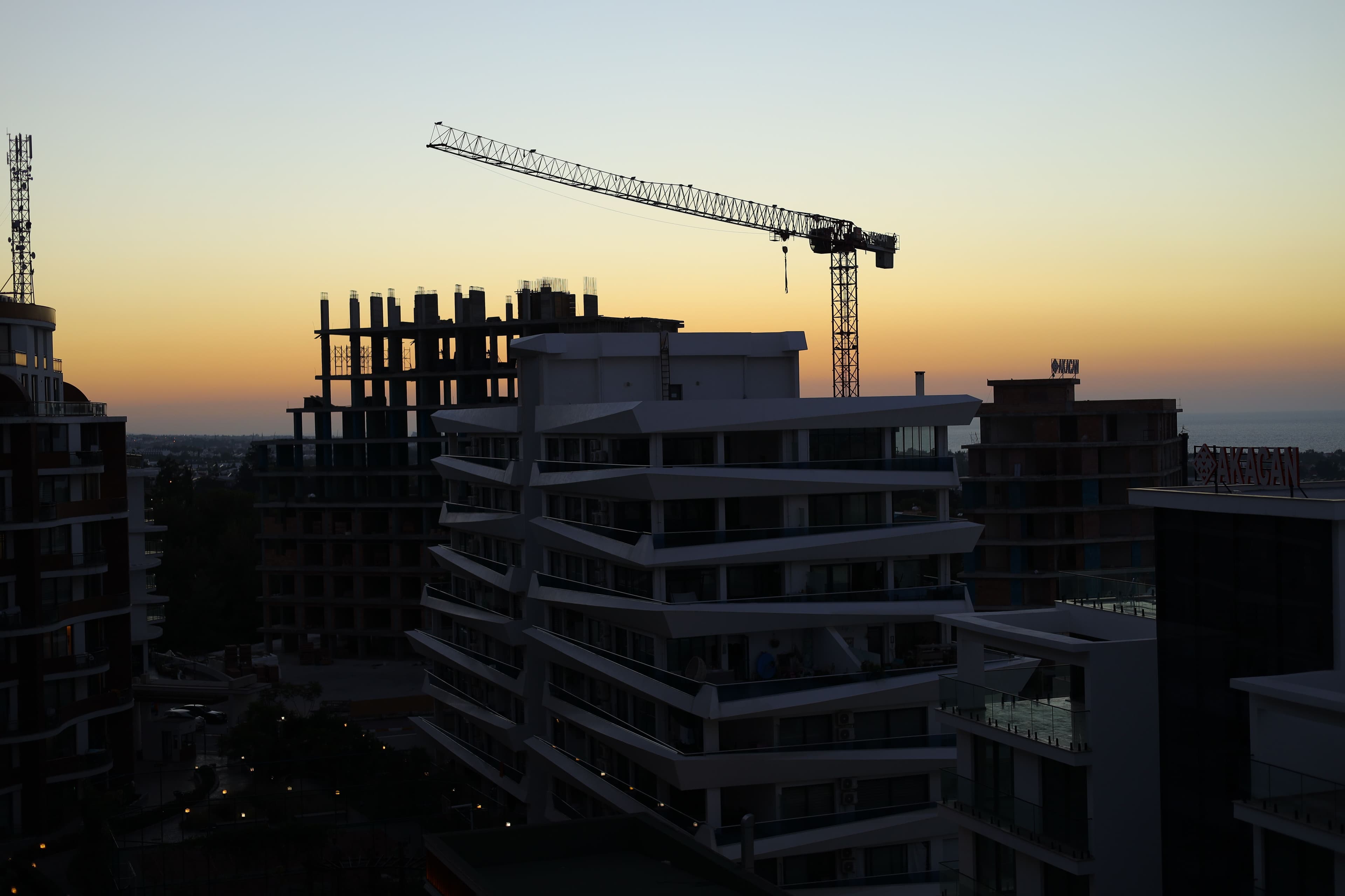 Aerial view of a large-scale civil engineering project
